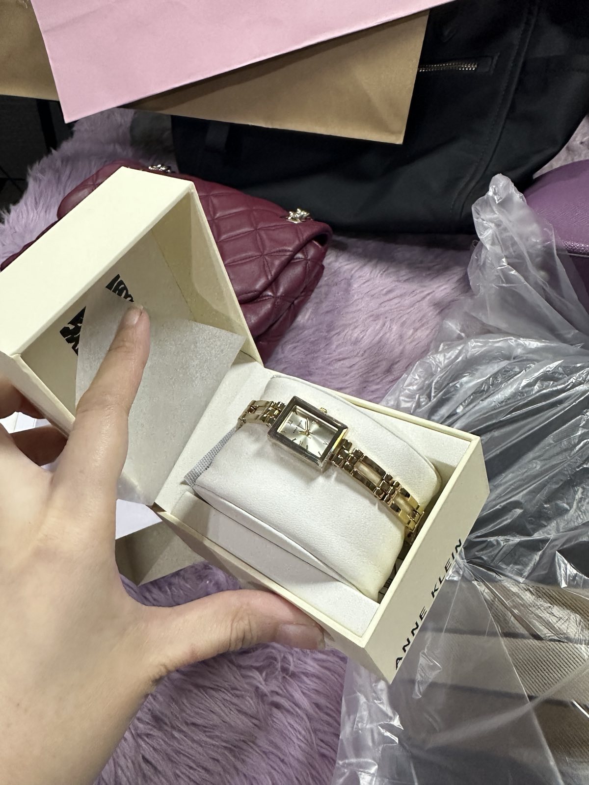 ORIG & IMPORTED Anne Klein AK Gold Small Watch 4898CHGB