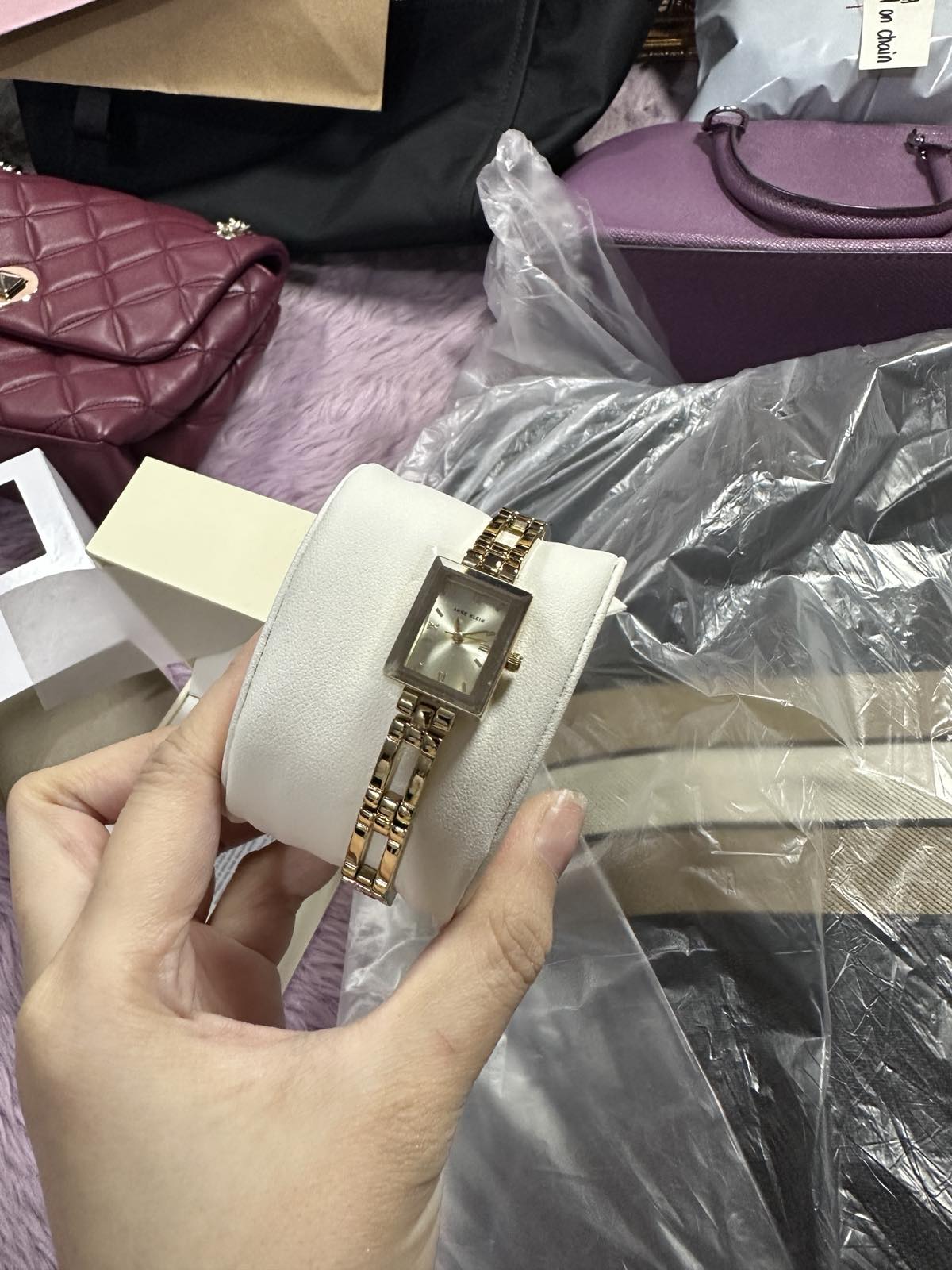 ORIG & IMPORTED Anne Klein AK Gold Small Watch 4898CHGB