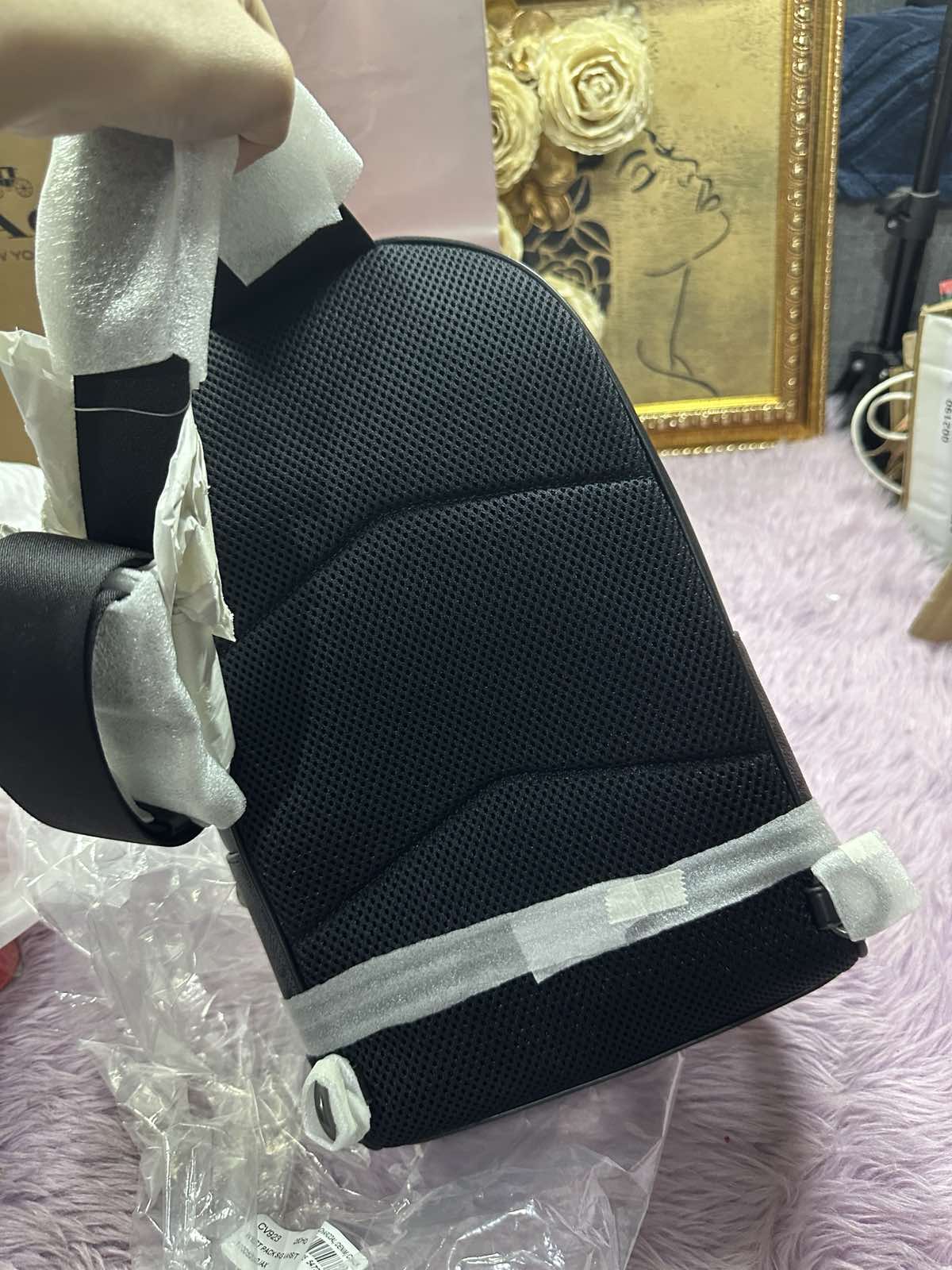 ORIG & IMPORTED Coach West Pack In Signature Canvas Varsity Stripe Men Black Bag