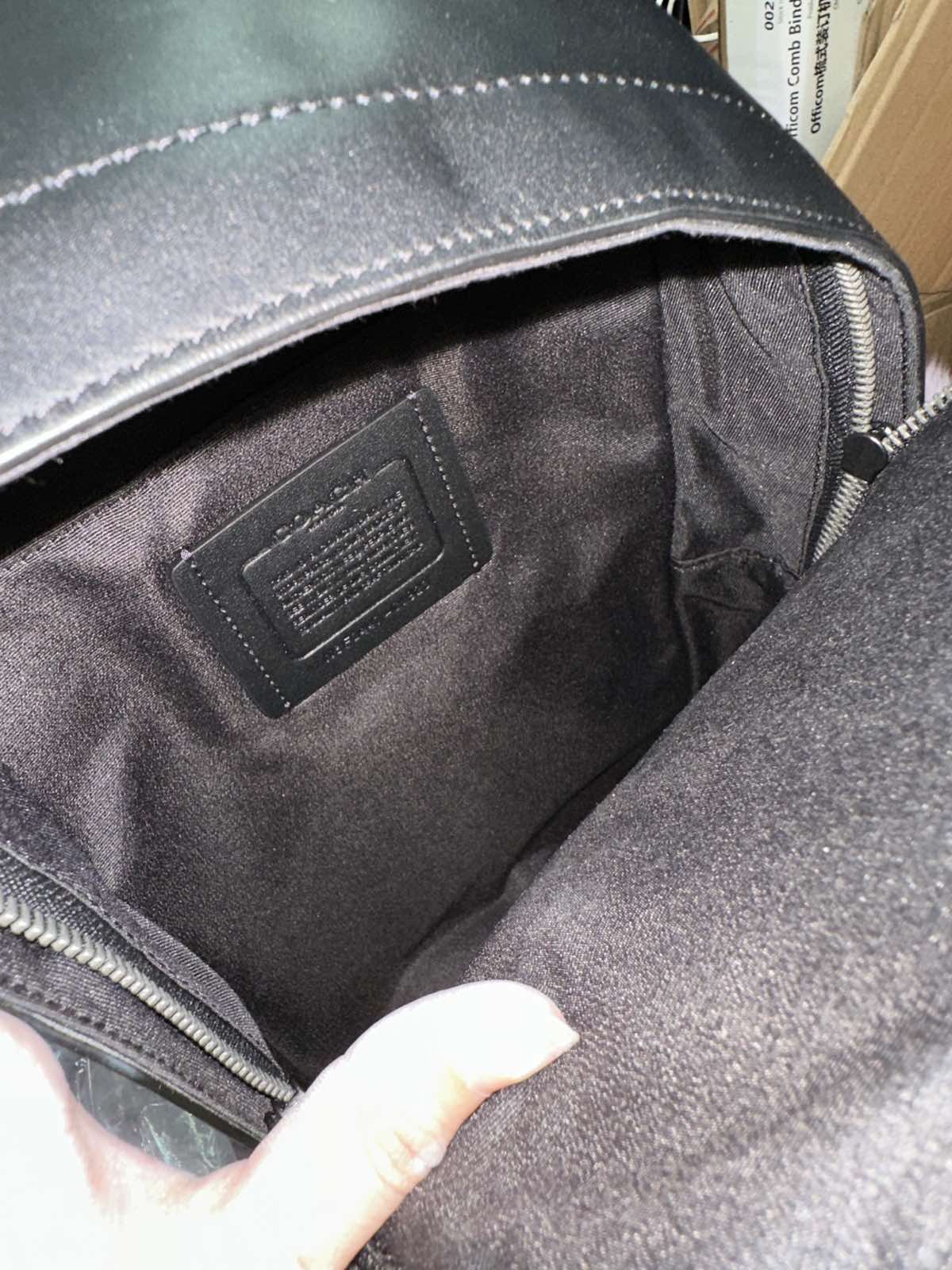 ORIG & IMPORTED Coach West Pack In Signature Canvas Varsity Stripe Men Black Bag