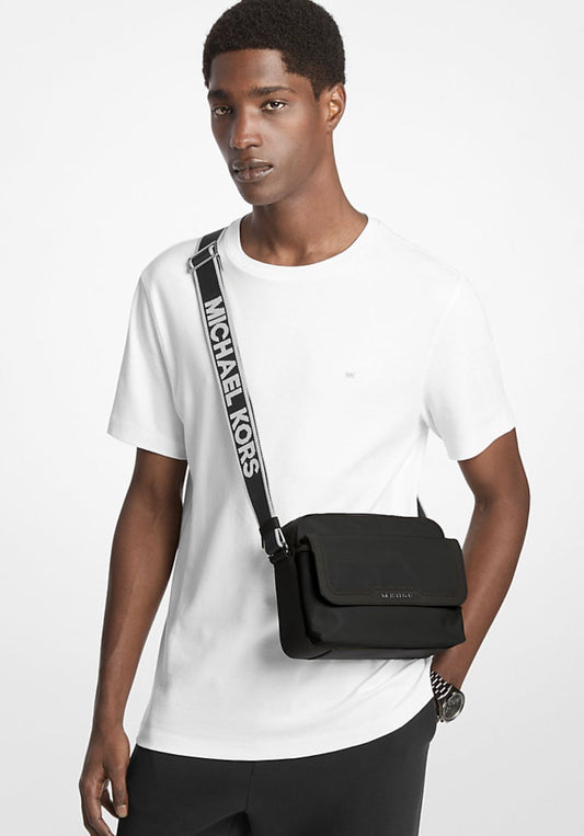 ORIG & IMPORTED Michael Kors MK Lautner Medium Nylon Camera Black Men Bag