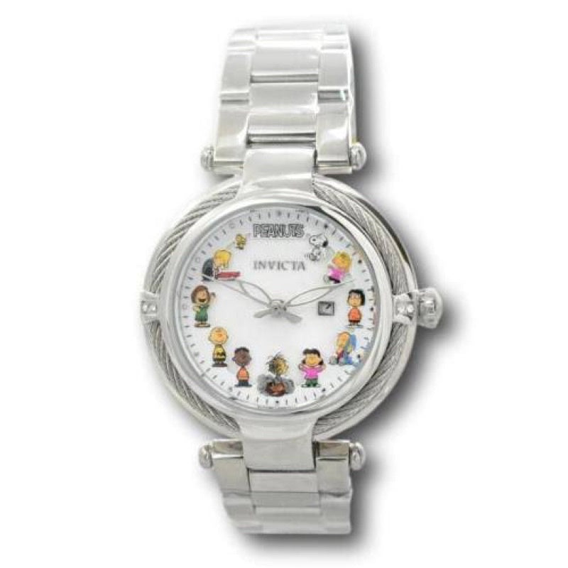 AUTHENTIC Invicta Character Collection Snoopy STEEL Women's Watch Mother of Pearl Dial 40mm (38311)