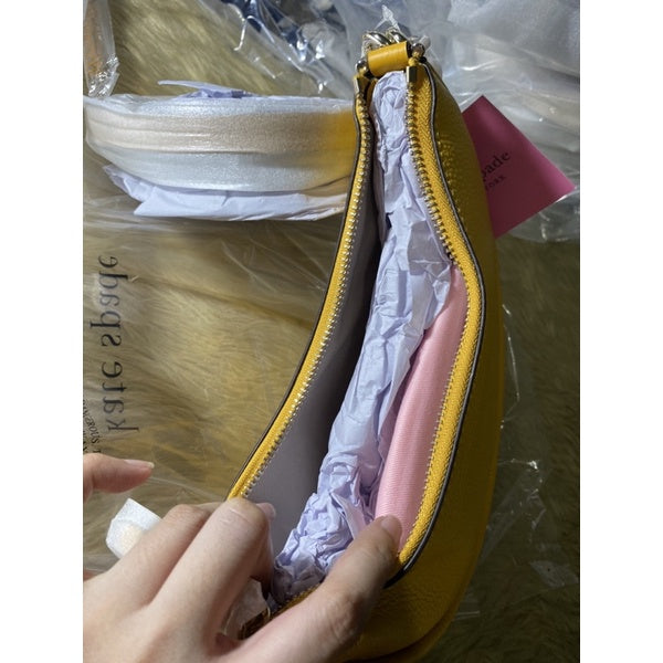 SALE! ❤️ AUTHENTIC KateSpade KS smile small crossbody shoulder bag Yellow RETAIL