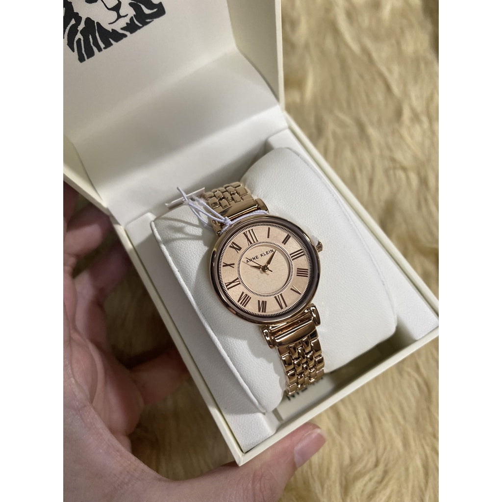 AUTHENTIC Anne Klein Women's AK/2158RGRG Rose Gold-Tone Bracelet Watch