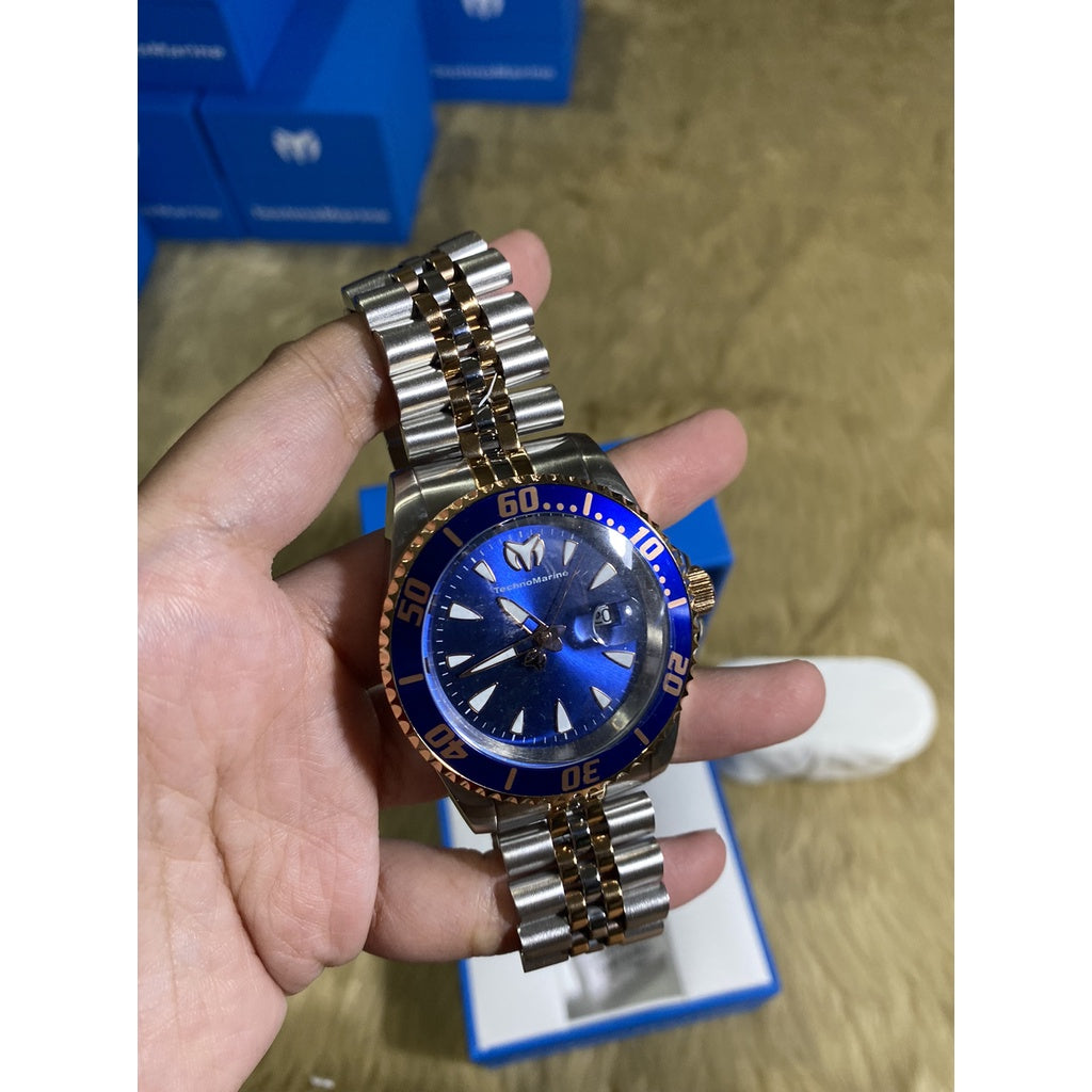 AUTHENTIC TechnoMarine Manta Sea Men's Watch - 42mm, Steel, Rose Gold (TM-220084)