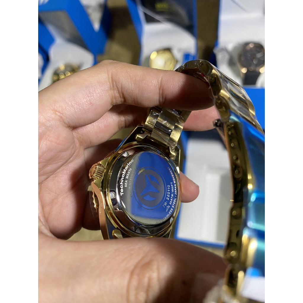 AUTHENTIC TechnoMarine Manta Sea Women's Watch - 38mm, Gold (TM-220110)