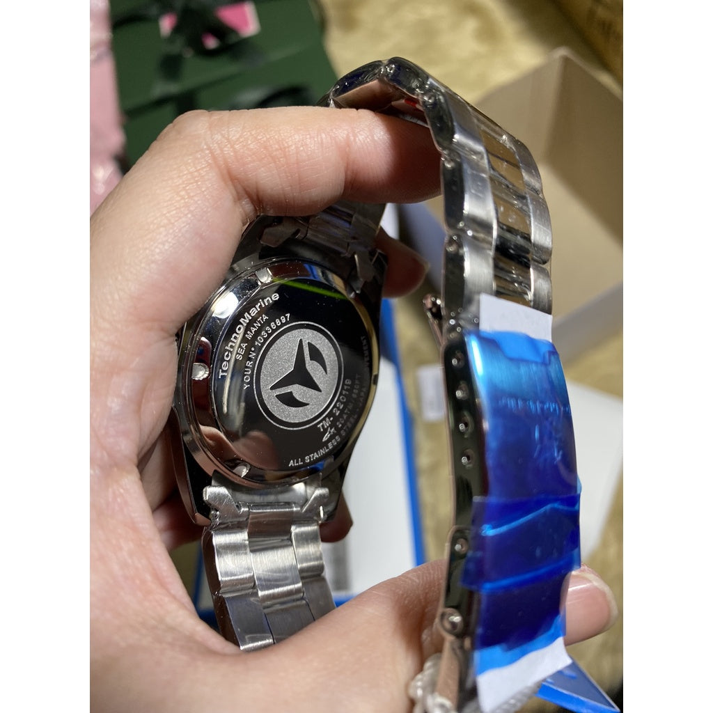 AUTHENTIC TechnoMarine Manta Sea Men Watch - 42mm, Steel (TM-220119) BROKEN BOX