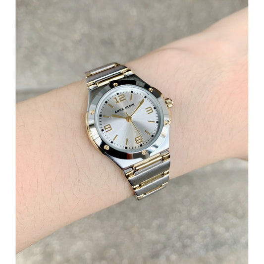 AUTHENTIC Anne Klein Women's Two-Tone Bracelet Watch, 10/8655SVTT