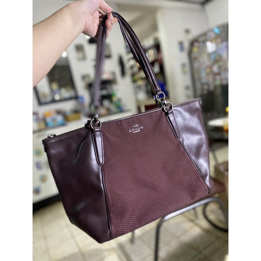 SALE! ❤️ AUTHENTIC Preloved Coach Ava Zip Tote Bag Ox blood Maroon