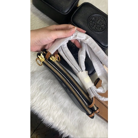 SALE! ❤️ AUTHENTIC Tory Burch Perry Bombe double-zip crossbody bag Green