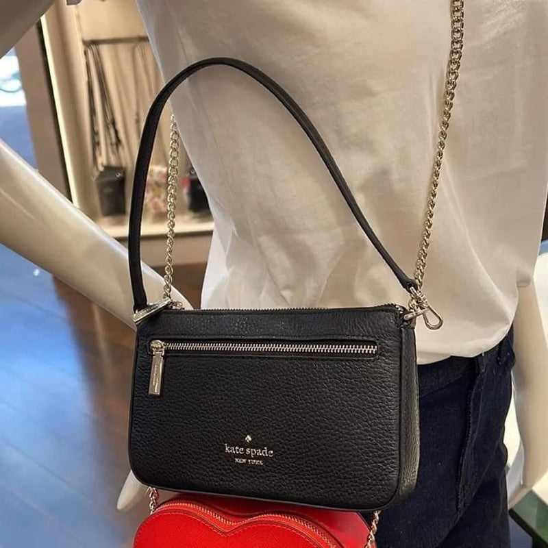 SALE! ❤️AUTHENTIC KateSpade Leila Pebbled Nolita Leather Kilikili Bag Convertible Wristlet Clutch