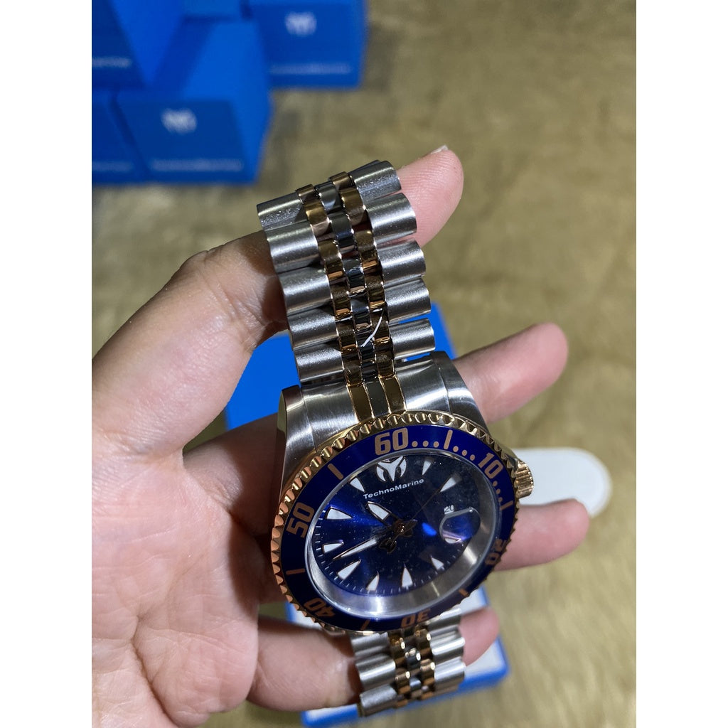 AUTHENTIC TechnoMarine Manta Sea Men's Watch - 42mm, Steel, Rose Gold (TM-220084)