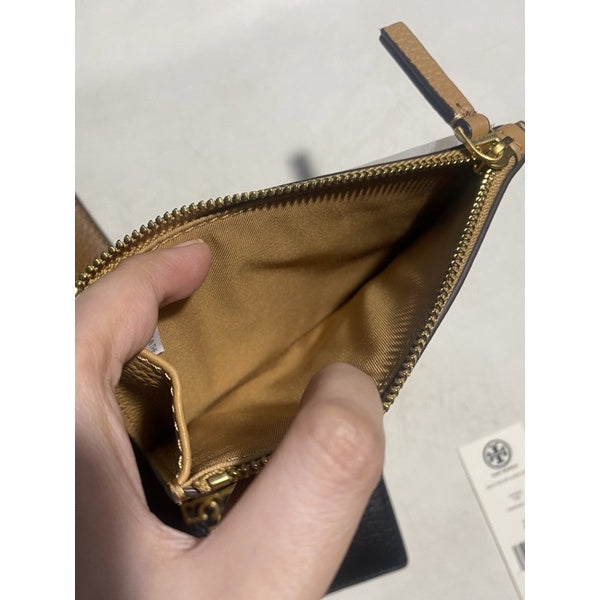 AUTHENTIC Tory Burch Women's Britten Zip Card Case Wallet