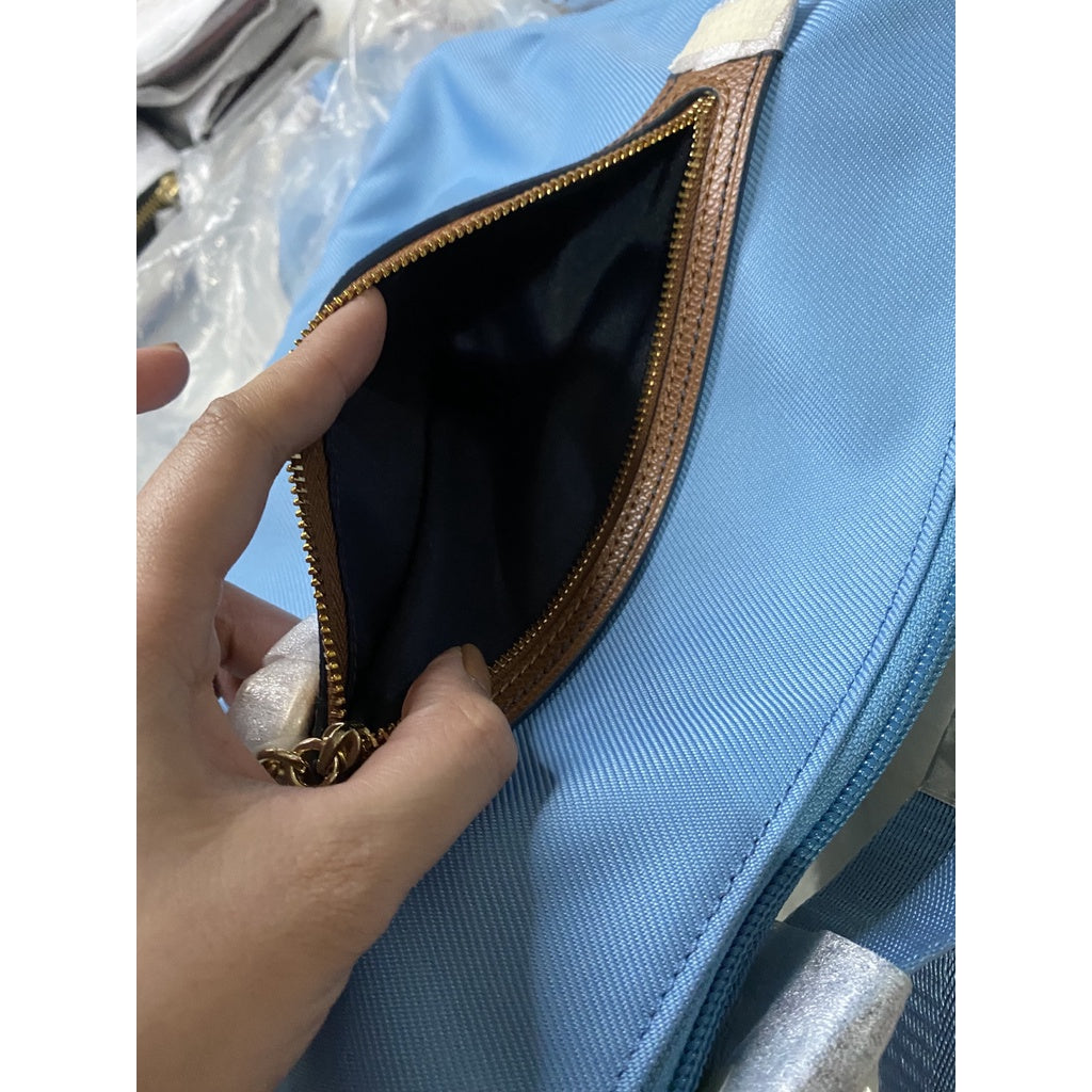 SALE! ❤️ AUTHENTIC/ORIGINAL COACH SAWYER CROSSBODY BLUE BAG IN POLYESTER TWILL