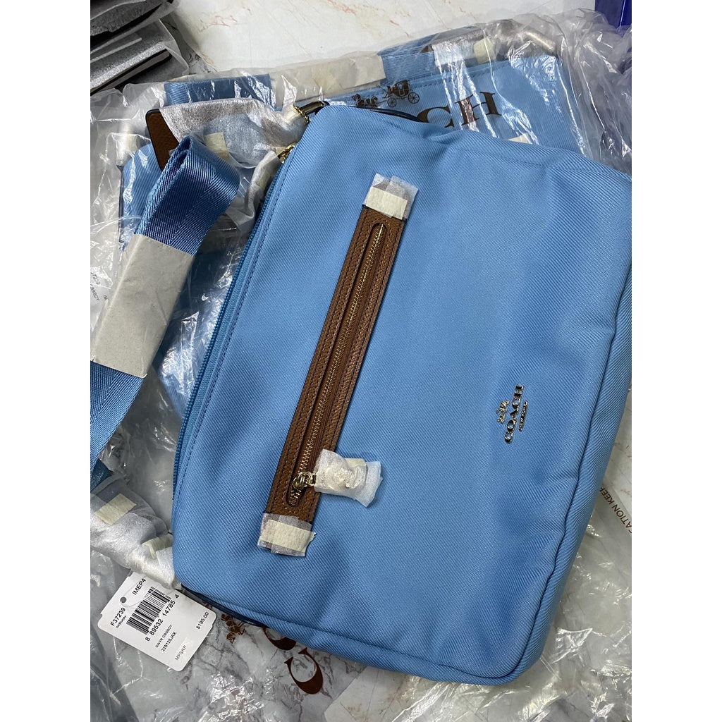 SALE! ❤️ AUTHENTIC/ORIGINAL COACH SAWYER CROSSBODY BLUE BAG IN POLYESTER TWILL