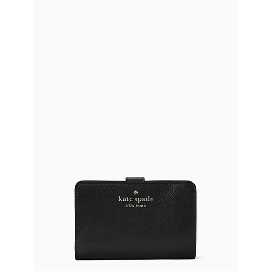 AUTHENTIC/ORIGINAL KateSpade KS Staci Medium Compact Bifold Wallet in BLACK