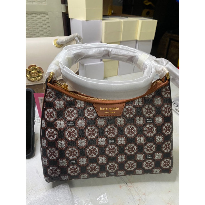 AUTHENTIC/ORIGINAL KateSpade Retail Flower Monogram Coated Canvas Bag