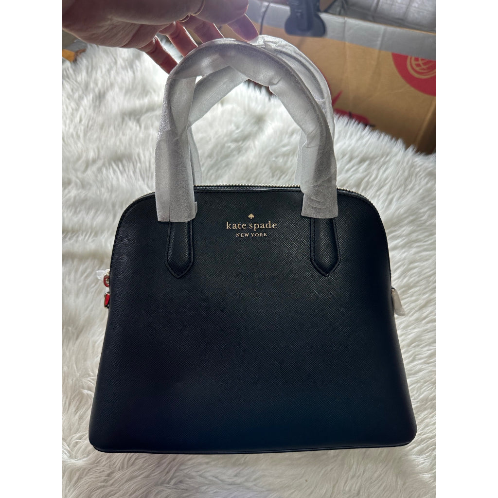 AUTHENTIC/ORIGINAL KateSpade KS Schuyler Medium Dome Satchel Bag in Black