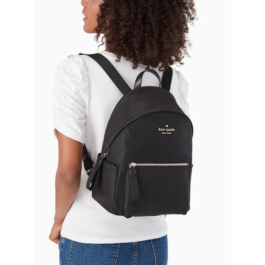 AUTHENTIC/ORIGINAL KateSpade Chelsea Medium Backpack Black Nylon Bag