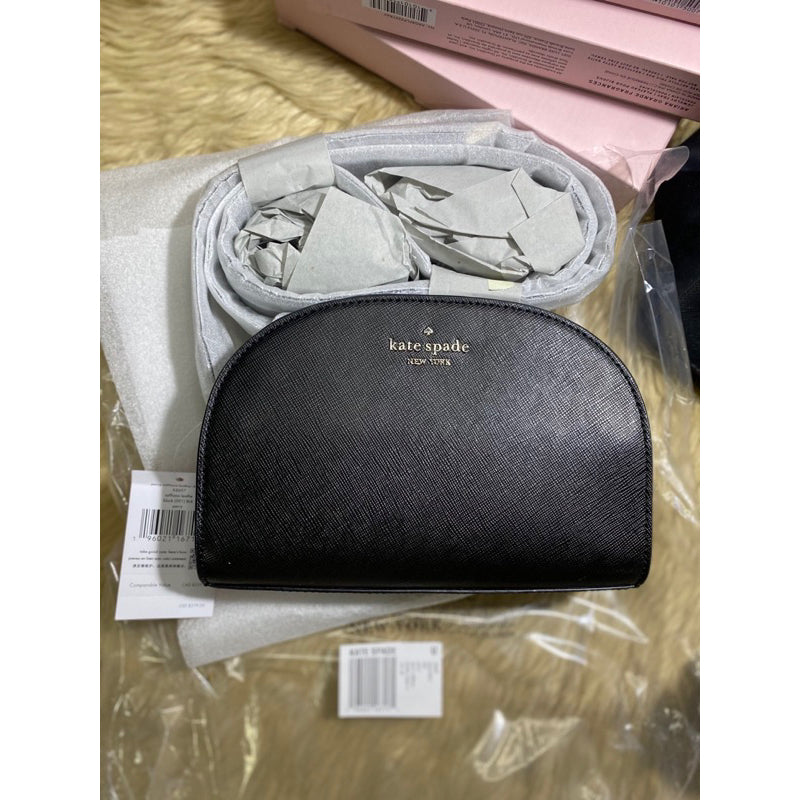 AUTHENTIC/ORIGINAL KateSpade Perry Leather Dome Crossbody Bag Black