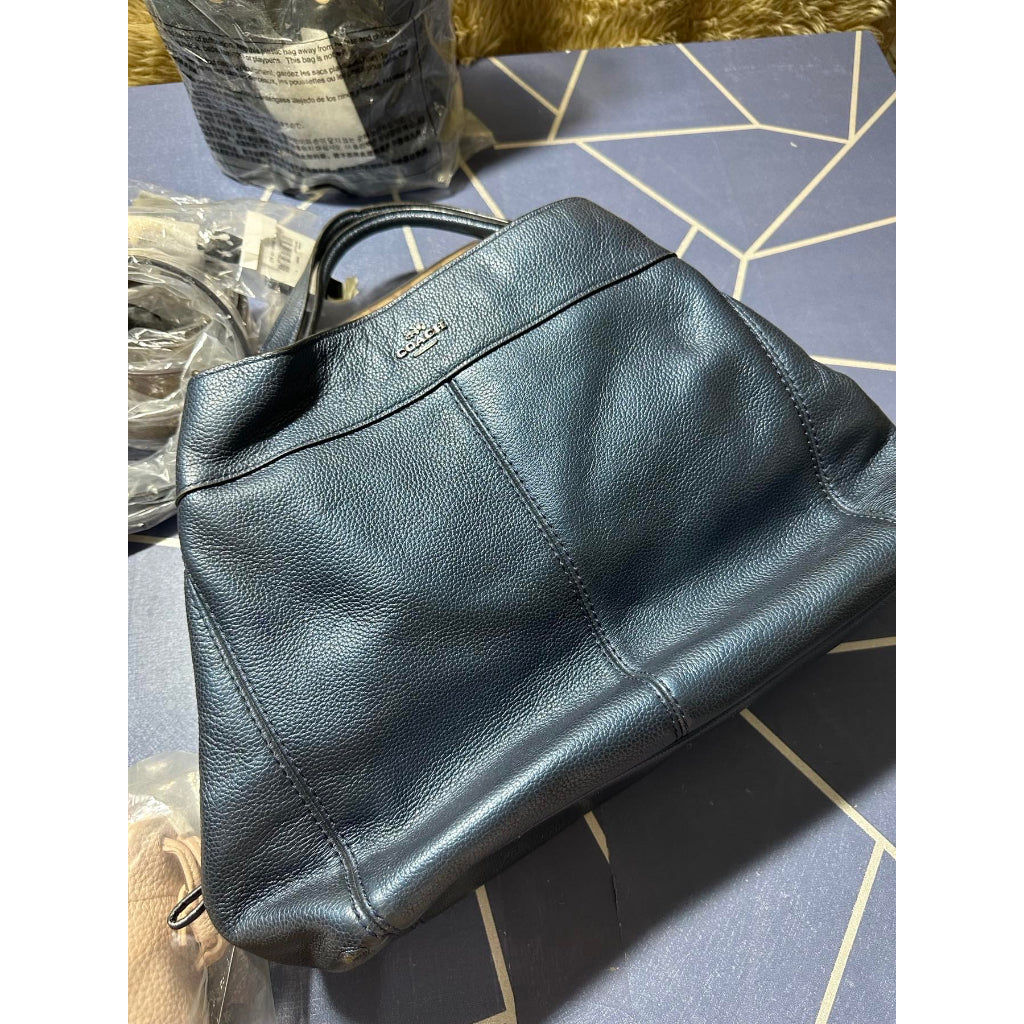 SALE! ❤️ AUTHENTIC/ORIGINAL Coach Preloved Lexi Metallic Blue Pebbled Leather Shoulder Bag