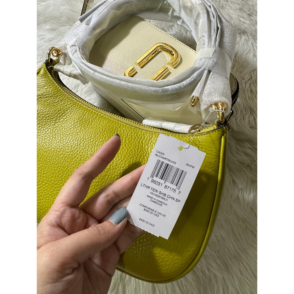 AUTHENTIC/ORIGINAL COACH Teri Shoulder Bag in CHARTREUSE / Yellow Green