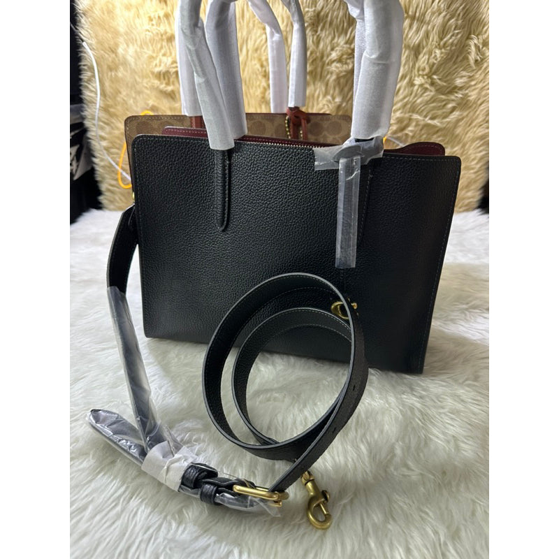 AUTHENTIC/ORIGINAL COACH Carter Carryall 28 Retail Crossbody Bag BLACK