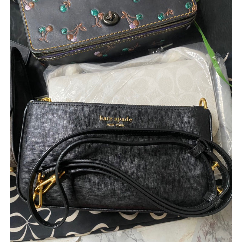 AUTHENTIC/ORIGINAL KateSpade Retail Morgan East West Crossbody Bag Black