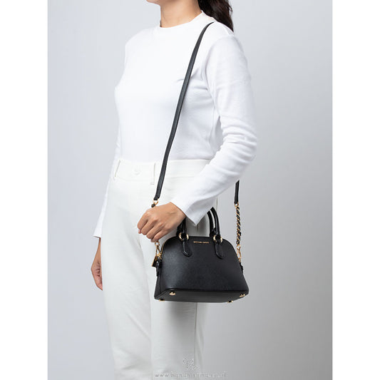AUTHENTIC/ORIGINAL Mchael Kors MK Veronica Saffiano Extra Small Crossbody Bag Black