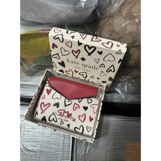 AUTHENTIC/ORIGINAL KateSpade Staci Boxed Small Card Set Heart