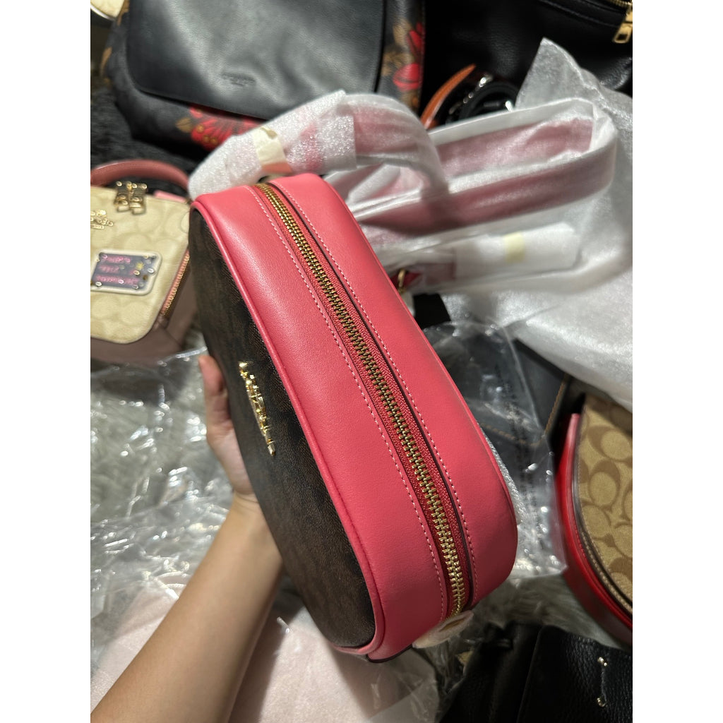 AUTHENTIC/ORIGINAL Coach Jamie Camera Bag in Brown Watermelon