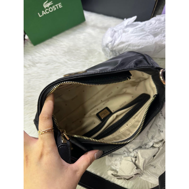 AUTHENTIC/ORIGINAL GUESS Little Bay Nylon Shoulder Bag in BLACK