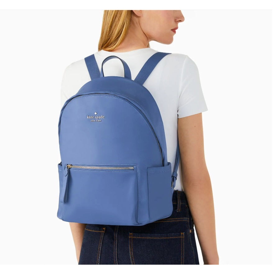 AUTHENTIC/ORIGINAL KateSpade KS Chelsea Large Nylon Backpack Bag in Shipyard Blue