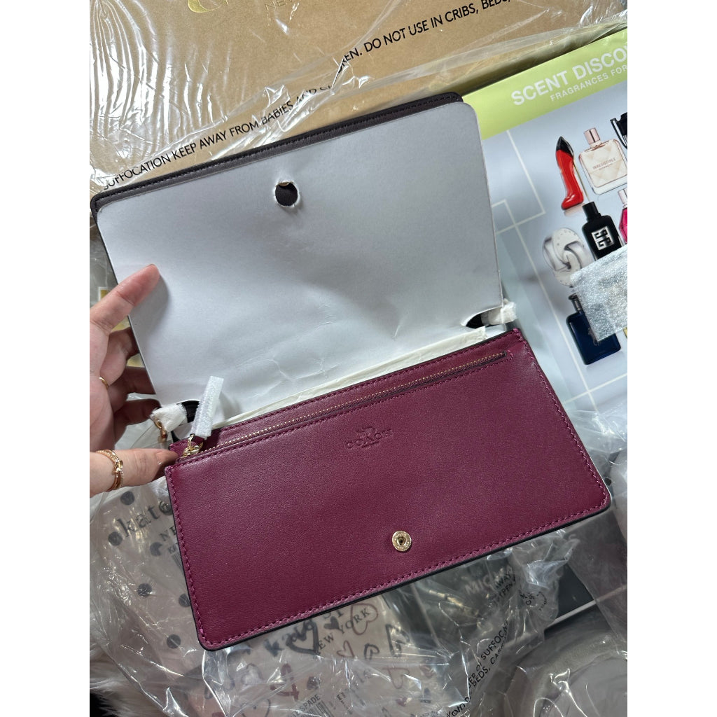 Zip Foldover Crossbody Clutch AUTHENTIC/ORIGINAL COACH Anna