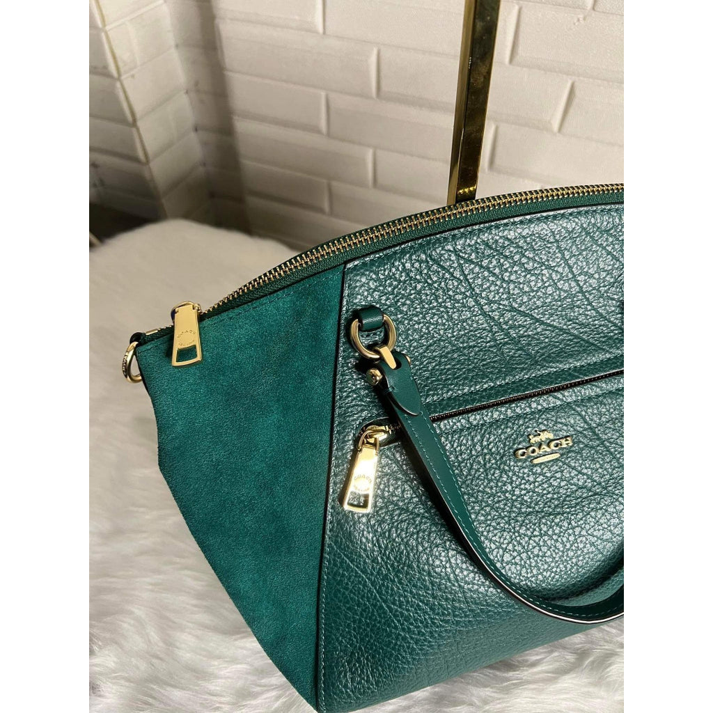 Vintage Coach Slim Blue Green Smooth Leather buy Satchel