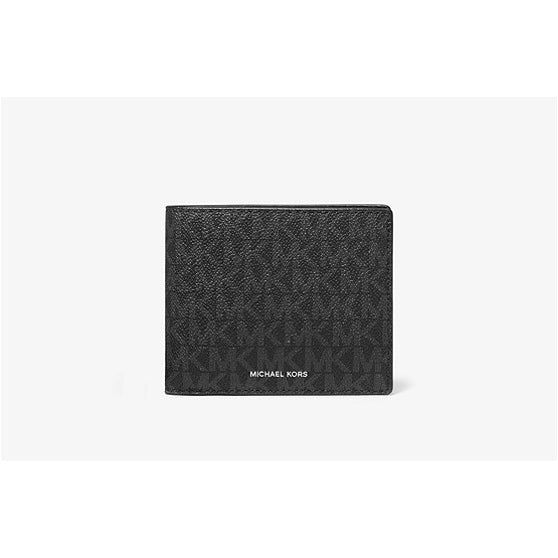 AUTHENTIC/ORIGINAL Michael K0rs MK Cooper Logo Billfold Men's Wallet With Coin Pouch Black