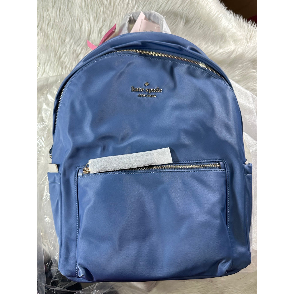 AUTHENTIC/ORIGINAL KateSpade KS Chelsea Large Nylon Backpack Bag in Shipyard Blue