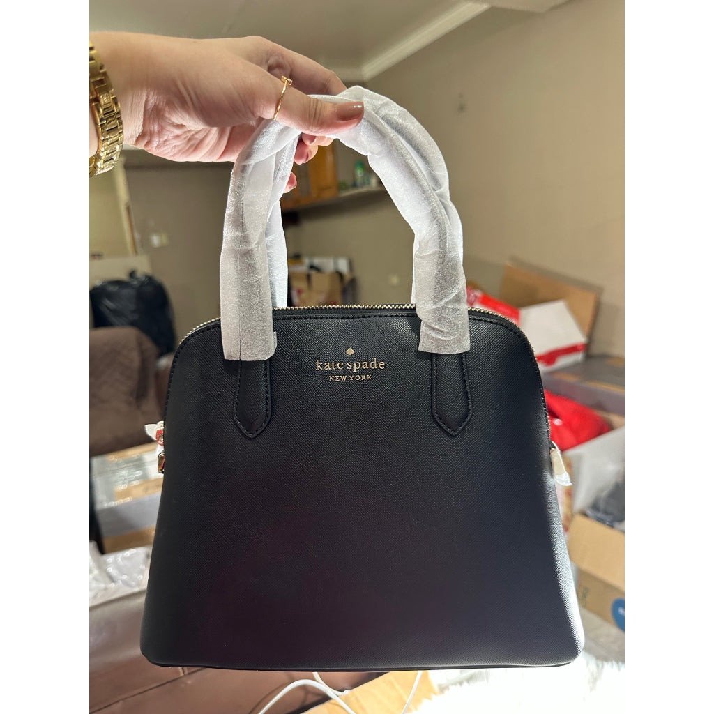 AUTHENTIC/ORIGINAL KateSpade KS Schuyler Medium Dome Satchel Bag in Black