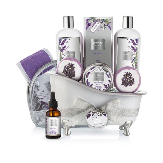 SALE! ❤️ AUTHENTIC/ORIGINAL Lovery 9 Piece Lavender And Jasmine Relax Body Care Gift Set