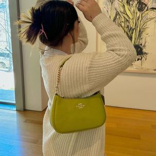 AUTHENTIC/ORIGINAL COACH Teri Shoulder Bag in CHARTREUSE / Yellow Green