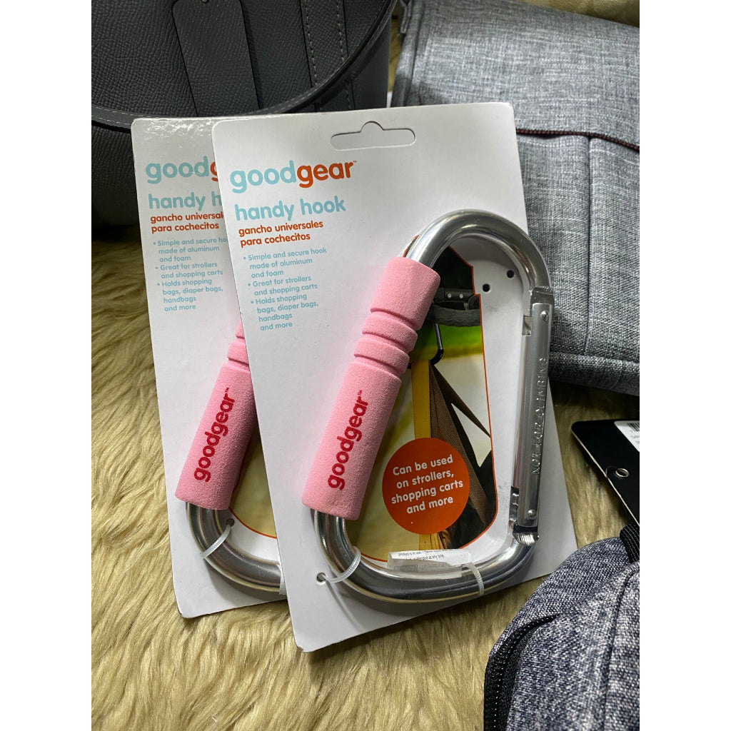 AUTHENTIC/ORIGINAL GOODGEAR Handy Hook New Shopping Bag Handle Holder Pink Foam Comfort Grip