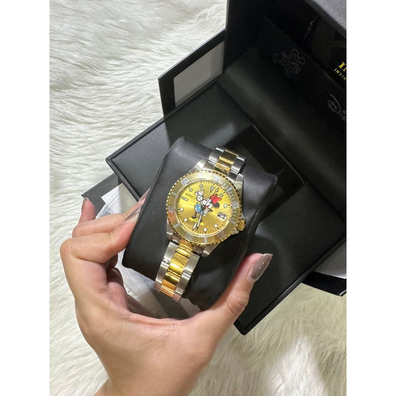 SALE! ❤️ AUTHENTIC Invicta Disney Limited Edition Minnie Mouse Women's Watch - 34mm, Gold (32393)