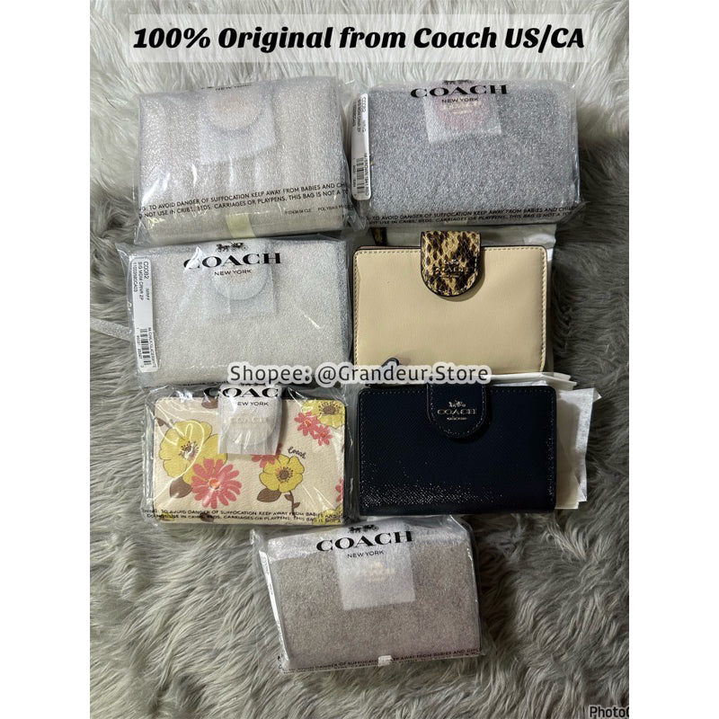 AUTHENTIC/ORIGINAL COACH MEDIUM CORNER ZIP BIFOLD WALLET