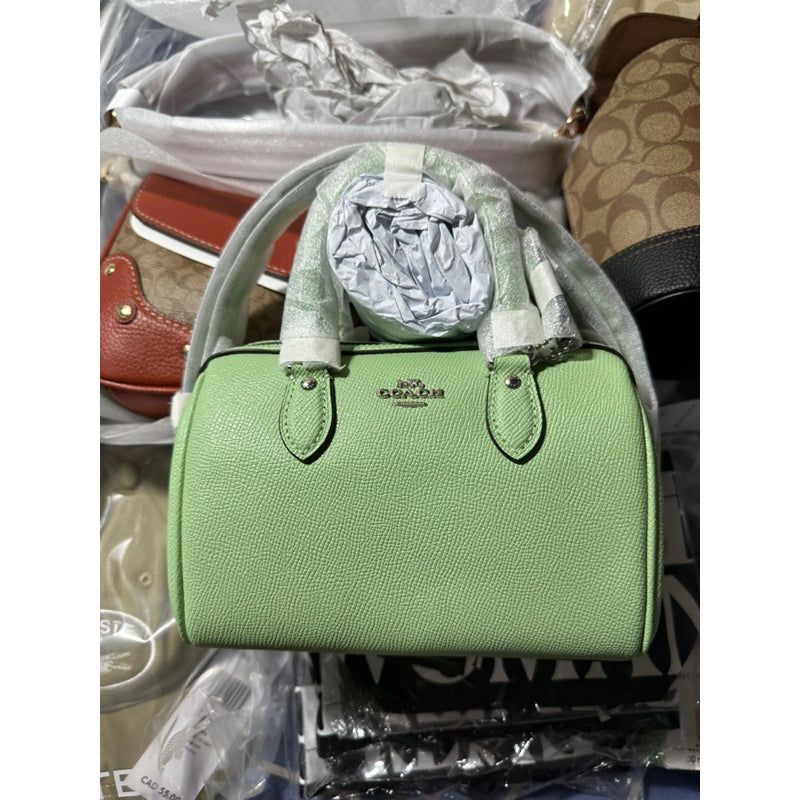 AUTHENTIC/ORIGINAL COACH Mini Rowan Crossbody Bag in Green/PALE PISTACHIO