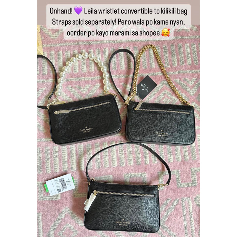 SALE! ❤️AUTHENTIC KateSpade Leila Pebbled Nolita Leather Kilikili Bag Convertible Wristlet Clutch