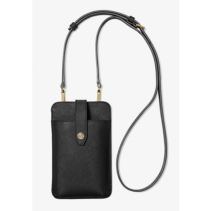 AUTHENTIC/ORIGINAL Michael K0rs MK Saffiano Leather Smartphone Crossbody Bag