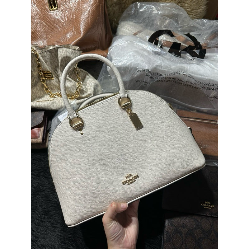 AUTHENTIC/ORIGINAL COACH Katy Satchel Bag in White/Chalk