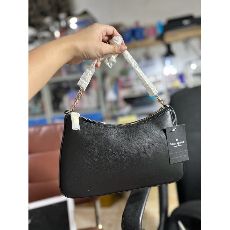 AUTHENTIC/ORIGINAL KateSpade KS Madison Saffiano Leather Convertible Crossbody Bag Black