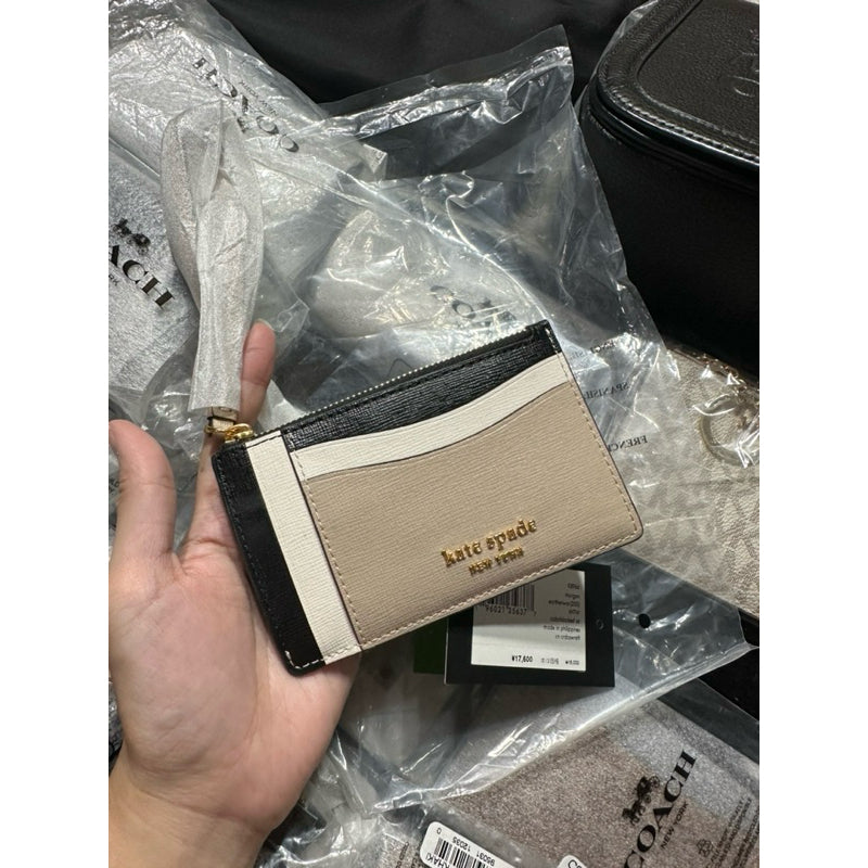 AUTHENTIC/ORIGINAL KateSpade KS Retail Morgan Colorblock Card Case Wristlet Small Wallet