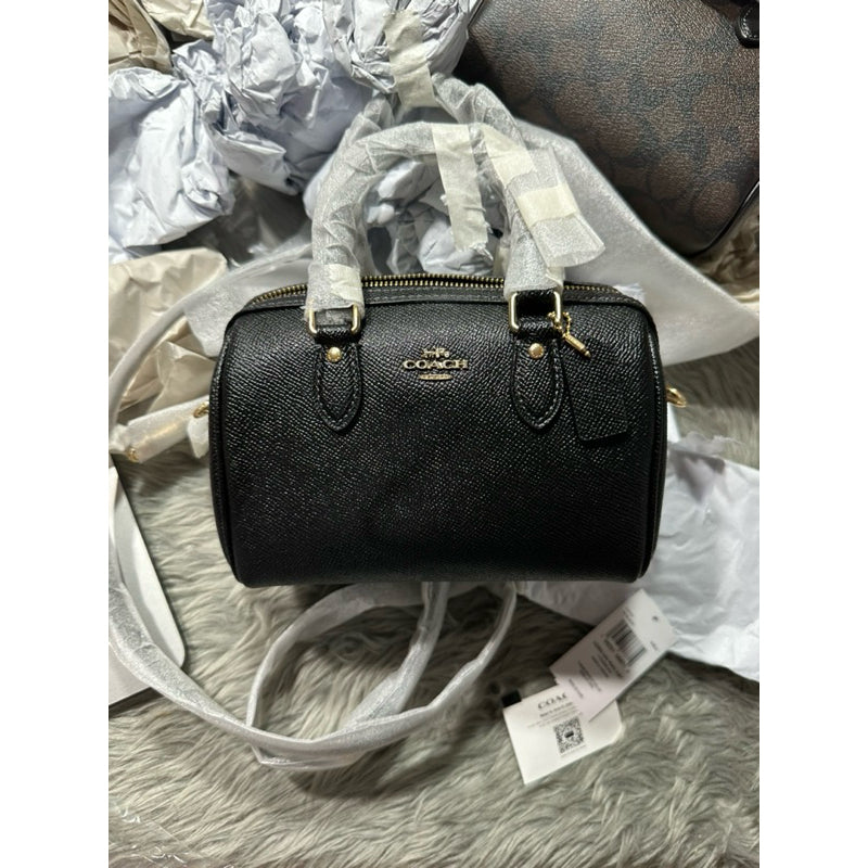 AUTHENTIC/ORIGINAL COACH Mini Rowan Crossbody Bag Black